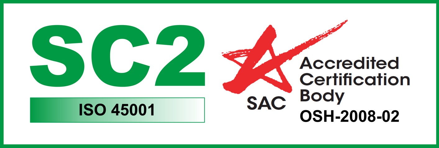ISO 45001 accredited certification mark