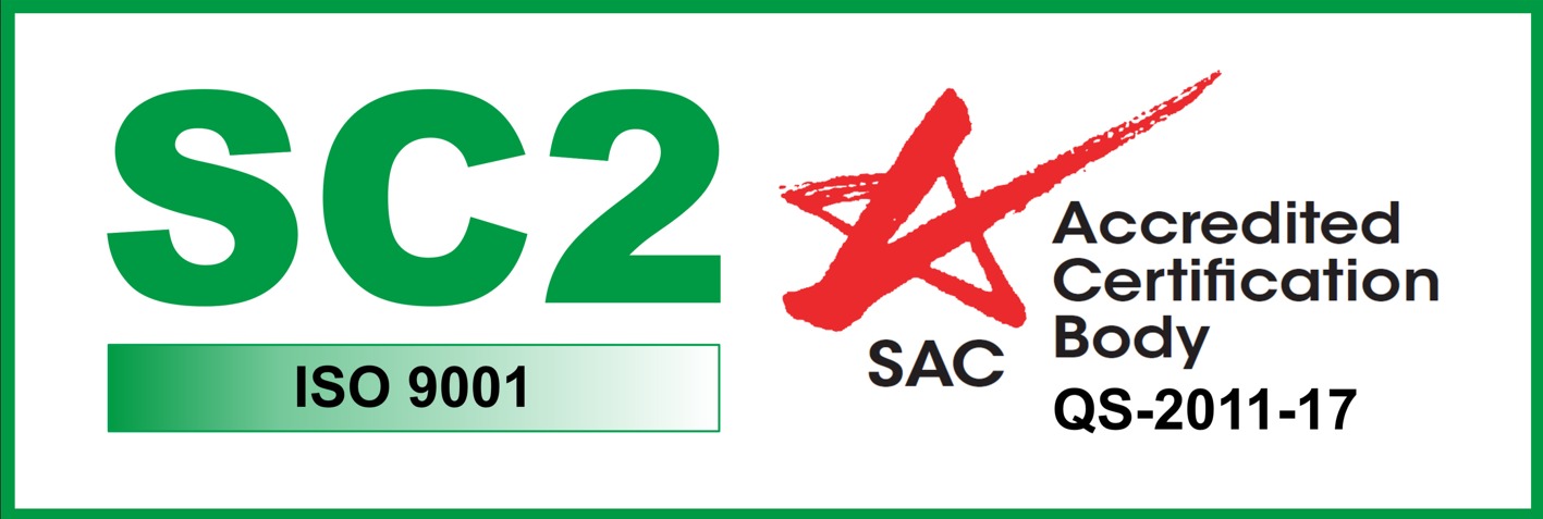 ISO 9001 accredited certification mark